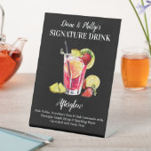 シグネチャーパーソナライズされたドリンクラムトロピカルドリンク 台座サイン (インサイチュ)