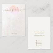 シグネチャーピンク水彩大理石イヤリングディスプレイ 名刺 (正面/裏面)