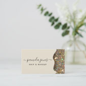 シグネチャーフェイク金ゴールドグラムグリッタープロフェッショナル 名刺 (スタンド正面)