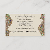シグネチャーフェイク金ゴールドグラムグリッタープロフェッショナル 名刺 (裏面)
