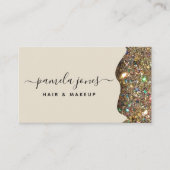 シグネチャーフェイク金ゴールドグラムグリッタープロフェッショナル 名刺 (正面)