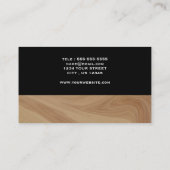 シグネチャーブラックアンドウッドプロフェッショナルズハンドマン 名刺 (裏面)