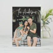 シグネチャーモダンスクリプト青い格子模様の写真 シーズンカード (スタンド正面)