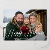 シグネチャーモダンスクリプトNavy Photo 箔シーズンカード (正面)