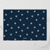 シグネチャーモダンスクリプトNavy Photo 箔シーズンカード (裏面)