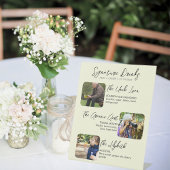 シグネチャーモダンドリンクスリーフォト結婚ズ 台座サイン