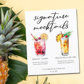 シグネチャーモックテールシャーリーテンプルピアナコラダメニュー