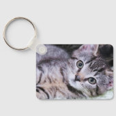 シグネチャーモノグラムゴールドフォイルフォト長方形 キーホルダー (裏面)