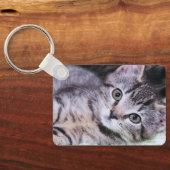 シグネチャーモノグラムゴールドフォイルフォト長方形 キーホルダー (裏面)