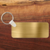 シグネチャーモノグラムゴールドフォイル薄い長方形 キーホルダー (裏面)