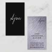 シグネチャーモノグラム2 /スチールブラシ 名刺 (正面/裏面)