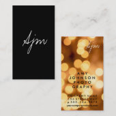 シグネチャーモノグラム2 /《写真》ぼけ味（黄金） 名刺 (正面/裏面)