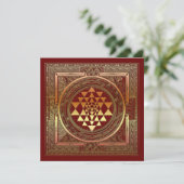 シグネチャーヨガ瞑想シンボルインドのヒンドゥー教カード (スタンド正面)