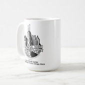 シグネチャールーム95th,シカゴ, IL コーヒーマグカップ (正面左)