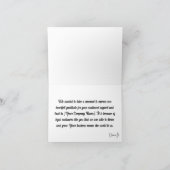 シグネチャーロ企業のゴ会社の顧客ビジネス サンキューカード (内部)