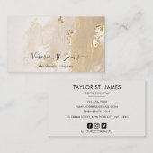 シグネチャーヴィンテージ金ゴールドCream名刺 名刺 (正面/裏面)