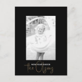 シグネチャー応援シック黒年賀状 シーズンポストカード (正面)