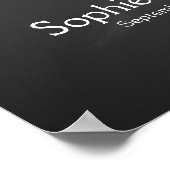 シグネチャー結婚ゲストブックツリーの黄色いチョーク ポスター (角)