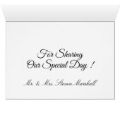 シグネチャー結婚付きブルーのベルサンキューカード (内部横(下))