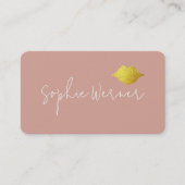 シグネチャー美しい金ゴールドリップオンダスティバラ 名刺 (正面)