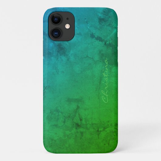 シグネチャー エメラルド ターコイズ オンブレ iPhone XR ケース Case-Mate iPhoneケース (裏面)