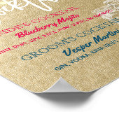 シグネチャー カクテル ドリンク メニュー ウェディング デコレーション サイン (角)