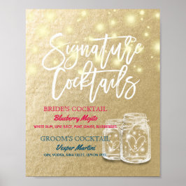 シグネチャー カクテル ドリンク メニュー ウェディング デコレーション サイン