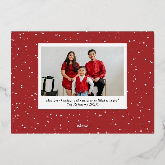 シグネチャー ギフト ラッピング フォト フレーム 箔シーズンカード (裏面)