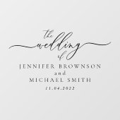 シグネチャー ネーム カーの結婚式 ウィンドウサイン (シート)