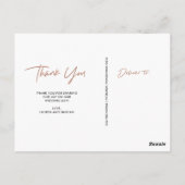 シグネチャー | フェイクバラの結婚金ゴールド写真ありがとう ポストカード (裏面)