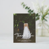 シグネチャー | ホワイト結婚スクリプトの写真 ポストカード (スタンド正面)