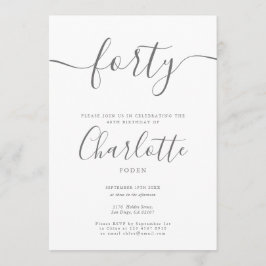 シグネチャー 40歳の誕生日 招待状