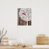 シグネチ結婚ャ本の木ピンクの木 ポスター (キッチン)