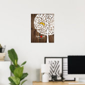 シグネチ結婚ャ・ゲストブックツリー・イエローウッド ポスター (ホームオフィス)