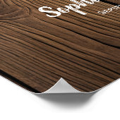 シグネチ結婚ャ・ゲストブックツリー・イエローウッド ポスター (角)