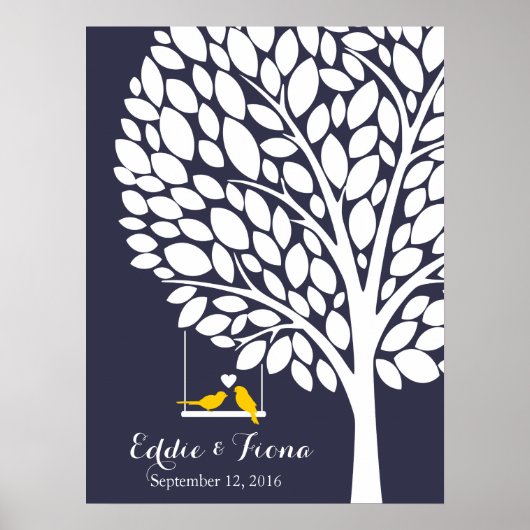 シグネチ結婚ャ・ブック・ツリー・バード・イエロー ポスター (正面)