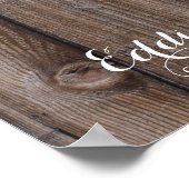 シグネチ結婚ャ・ブック・ツリー・バード・ネイビー・ウッド ポスター (角)