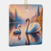 シグネットとスワン セラミックオーナメント (右)
