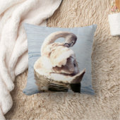 シグネット白鳥プレーニング クッション (ブランケット)