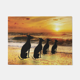 シグハウンド夕べアットザビーチ ドアマット