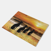 シグハウンド夕べアットザビーチ ドアマット (アングル)