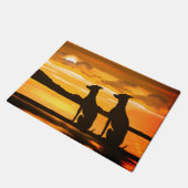 シグハウンド – グレイハウンドサンライズ ドアマット (アングル)