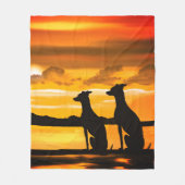 シグハウンド – 日の出 フリースブランケット (正面)