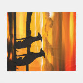 シグハウンド – 日の出 フリースブランケット (正面(横))