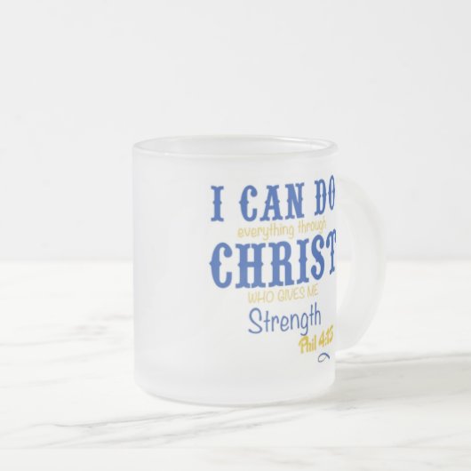 シグマガンマのRhoのクリスチャンはマグのフィルの4:13を曇らしました フロストグラスマグカップ (正面右)