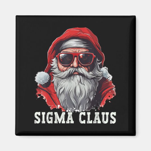 シグマクラウスサンタ面白いクリスマスRizzミームクリスマス _ マグネット (正面)
