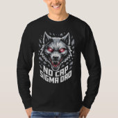 シグマダッドの迫力ある狼のグラフィック Tシャツ (正面)