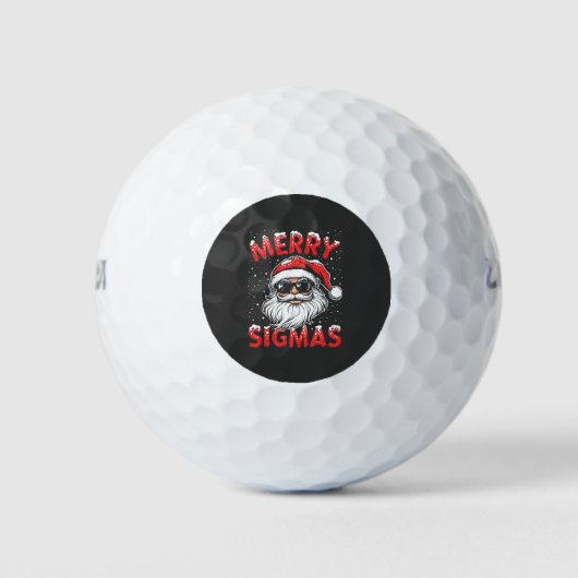 シグマメリースおもしろいゲンAlpha中学校のクリスマス ゴルフボール (正面)