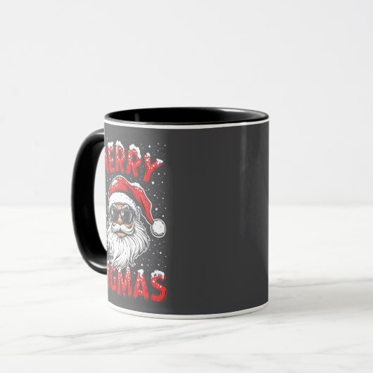 シグマメリースおもしろいゲンAlpha中学校のクリスマス マグカップ (正面左)