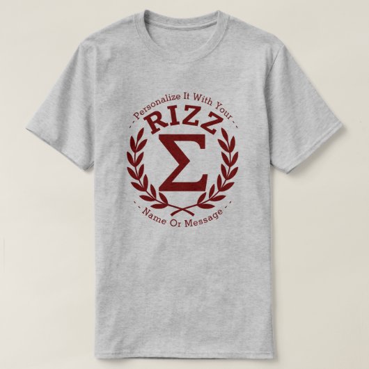 シグマリーズ大学パーソナライズされたR Tシャツ (デザイン正面)